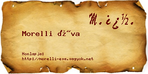 Morelli Éva névjegykártya
